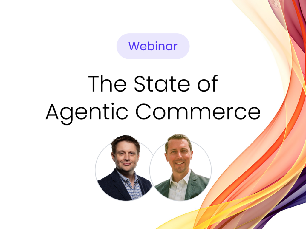 Webinar titled The State of Agentic Commerce promotion graphic featuring Steve Norris and Bryce Roberts of Logicbroker